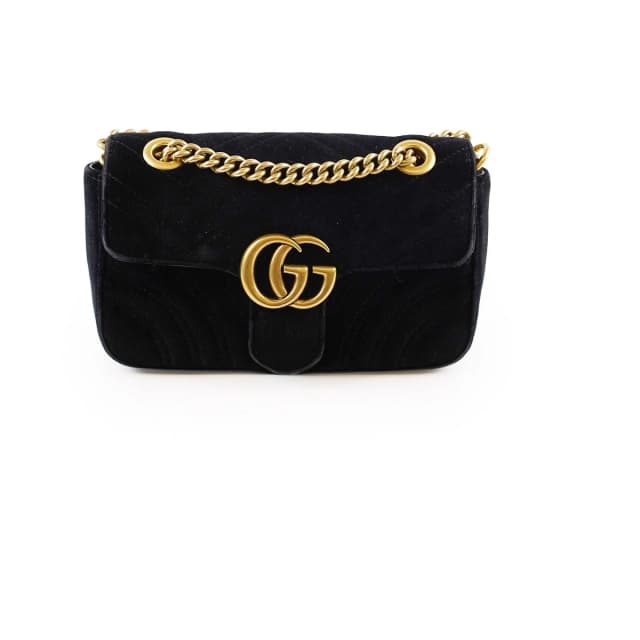 Gucci Marmont Velvet Black in Black Velvet from The Purse Affair, photo 1 of 1