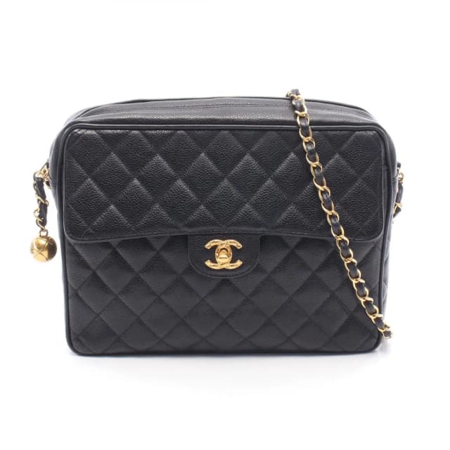 Chanel Shoulder Bag Quilted Coco Ball Black Caviar Leather Chain in Black Caviar leather from The Reluxe, photo 1 of 1