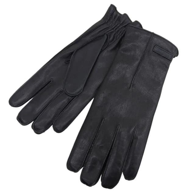 Dolce & Gabbana Lambskin Logo Patch Leather Gloves Black in Black Lambskin from The Reluxe, photo 1 of 1