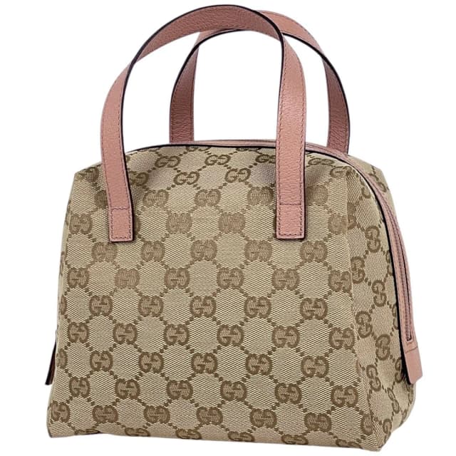 Gucci Handbag GG Pattern Canvas Beige Pink in Beige Canvas from The Reluxe, photo 1 of 1