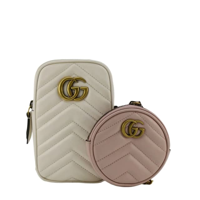 Gucci GG Marmont Mini Matelasse Leather Shoulder Bag White 699759 in White Leather from Dallas Designer Handbags, photo 1 of 1