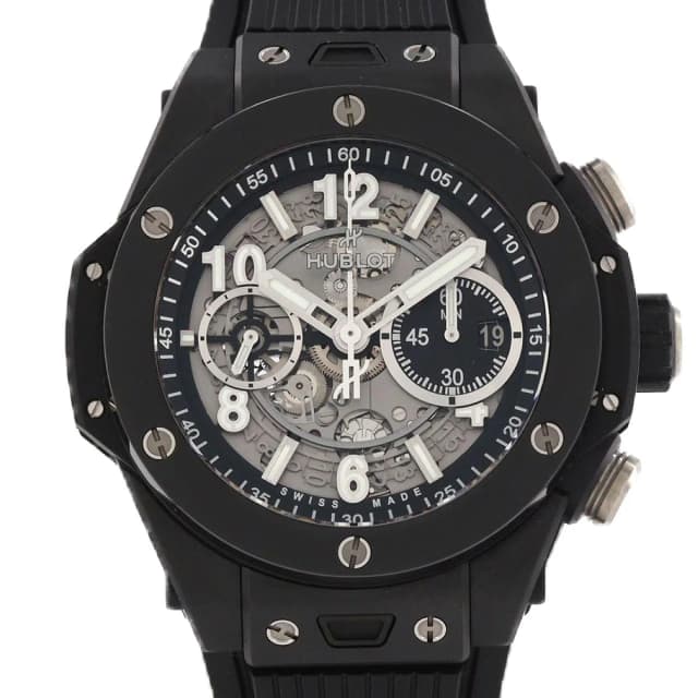 Hublot Big Bang Unico Black Magic 421.CI.1170.RX Ceramic Automatic in Dial color: Skeleton Band color: black Case: Ceramic Bracelet: Rubber from KOMEHYO, photo 1 of 1