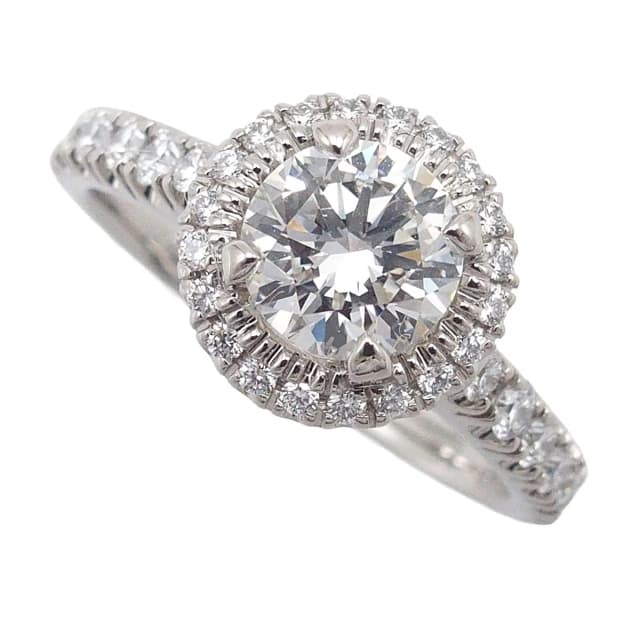 Cartier Destinee Solitaire Ring Platinum Diamond Pave 48 from The Reluxe, photo 1 of 1