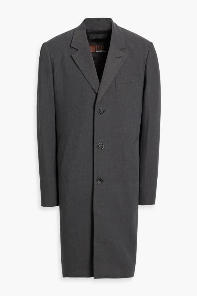 Rag & Bone Lance Wool and Linen-Blend Twill Coat in Grey, image 1 of 1 from THE OUTNET