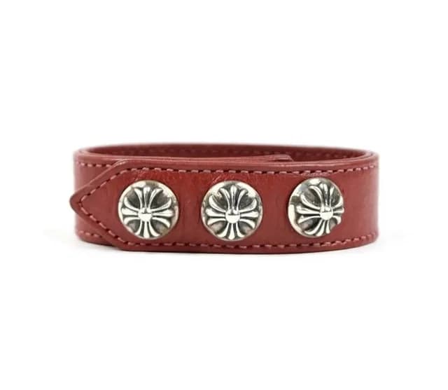 Chrome Hearts Cross Red Leather Bracelet in multicolor Leather from Grailed, photo 1 of 1