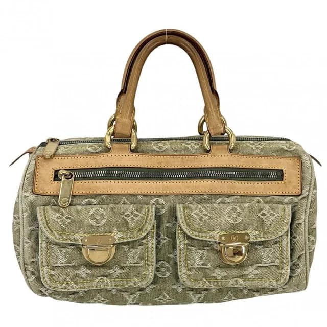 Louis Vuitton Handbag Neo Speedy Monogram Denim Green Gold in Green Denim from The Reluxe, photo 1 of 1