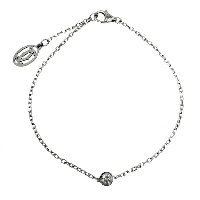 Cartier Bracelet Dame Small Single Diamond with Adjustable Star 18K White Gold White in White from The Reluxe, photo 1 of 1