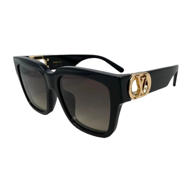 Sunglasses LV Link Square LV Logo Black Gold Eyewear in Black from The Reluxe, photo 1 of 1
