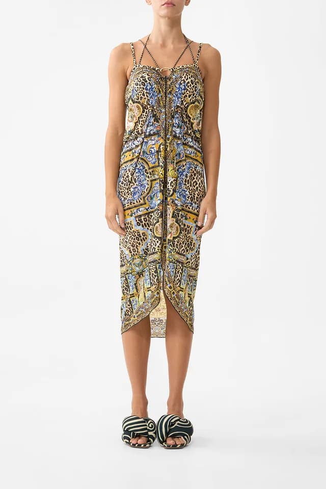 Camilla eBoutique MULTI WEAR BEACH MIDI DRESS WITH RING FRONT SEVILLIAN STYLE, image 1 of 1 from CAMILLA