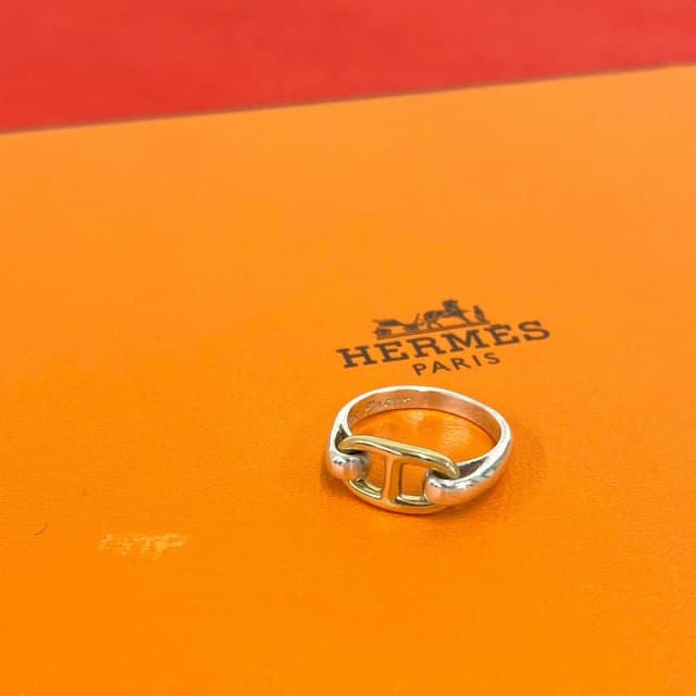 Hermès Chaine D'Ancre Ring 925 Sterling Silver Gold in Gold from The Reluxe, photo 1 of 1