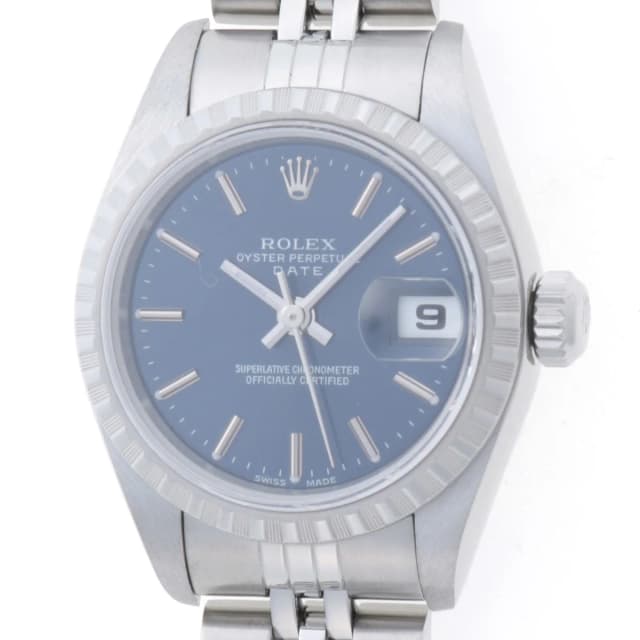 Rolex Oyster Watch Stainless Steel Blue Bardial Automatic in Blue from The Reluxe, photo 1 of 1