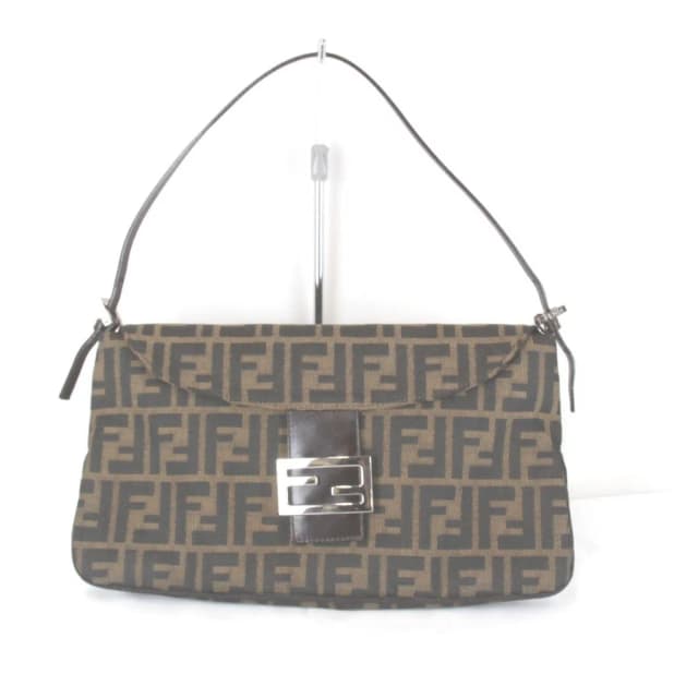 Fendi Zucca Mamma Bucket Logo Shoulder Bag Canvas Brown High in Brown Canvas from The Reluxe, photo 1 of 1