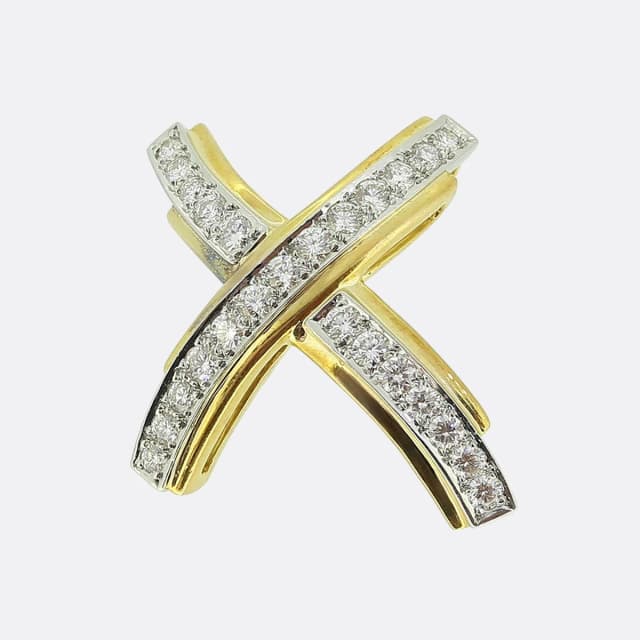 Tiffany & Co. Paloma Graffiti Diamond X Brooch from The Vintage Jeweller, photo 1 of 1