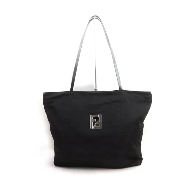 Fendi Black Monogram FF Zucca Shopper Tote Bag in Black Nylon from Bagriculture, photo 1 of 1