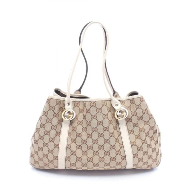 Gucci Tote GG Twins Canvas Beige in Beige Canvas from The Reluxe, photo 1 of 1