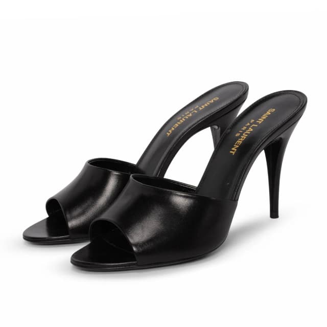 Saint Laurent LA 16 Mules 36.5 in Black Calfskin from Blue Spinach, photo 1 of 1