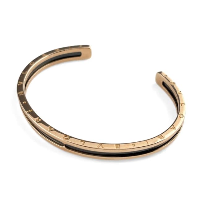 Bvlgari B.zero1 Open SM Pink Gold Stainless Steel Bracelet Bangle 750 SS in Pink from The Reluxe, photo 1 of 1