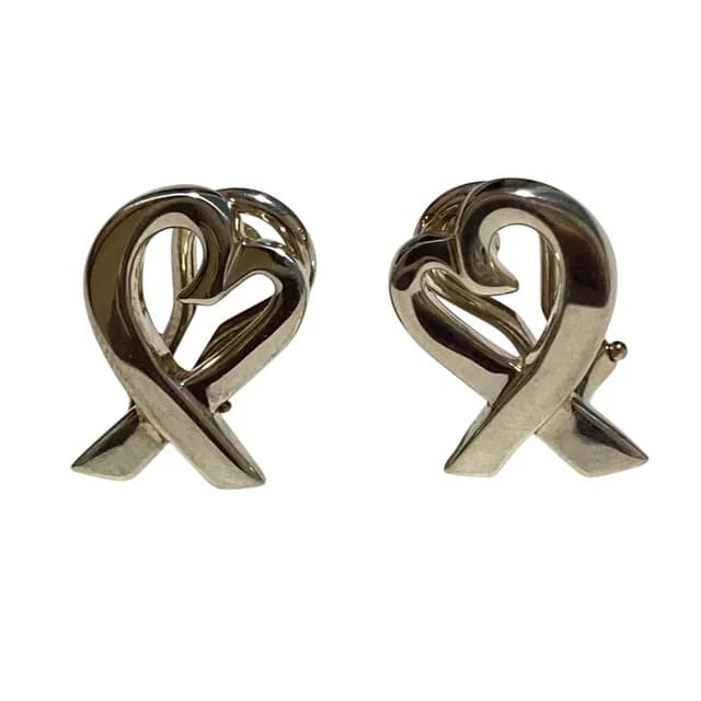 Tiffany & Co. Paloma Picasso Loving Heart Earrings 925 Sterling Silver in Silver from The Reluxe, photo 1 of 1
