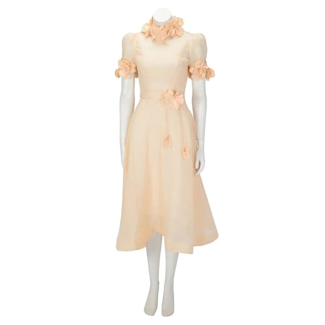 Zimmermann Luminosity Liftoff Flower Midi Dress OP in Cream Silk from Blue Spinach, photo 1 of 1