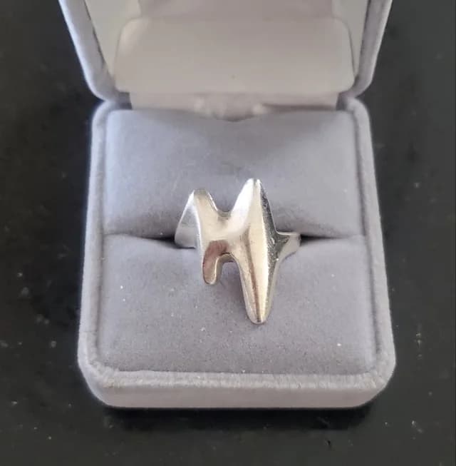 Georg Jensen 925 Sterling Silver Modernist Statement Ring Size 7 in silver|gray from Poshmark, photo 1 of 1
