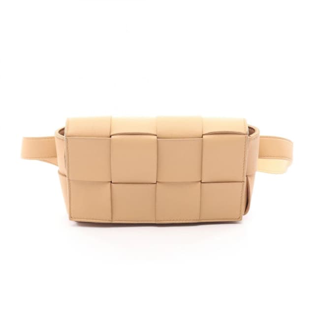 Bottega Veneta Waist Bag Cassette Maxi Intrecciato Beige Leather in Beige Woven leather from The Reluxe, photo 1 of 1
