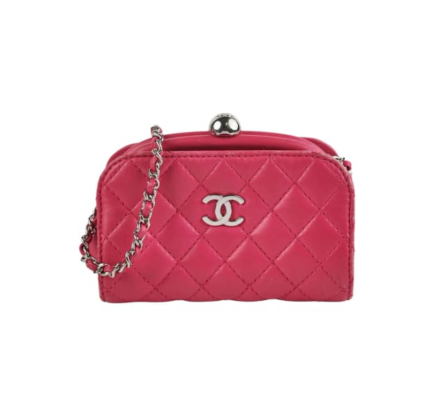 Chanel Mini Pink Crossbody in Pink Lambskin from The Purse Affair, photo 1 of 1