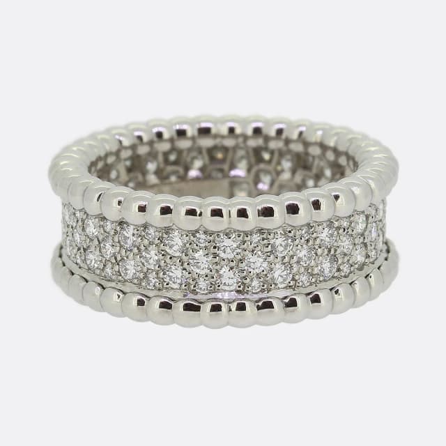 Van Cleef & Arpels Perlée Three Row Diamond Ring from The Vintage Jeweller, photo 1 of 1