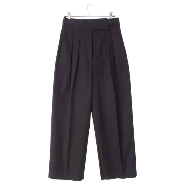 Prada Cotton Belt Pants Trousers Center Crease Black in Black from The Reluxe, photo 1 of 1
