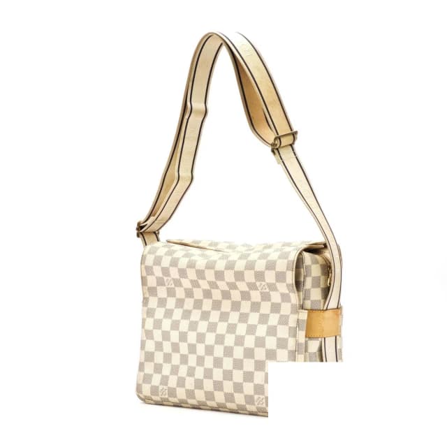 Louis Vuitton Damier Azur Naviglio Shoulder Bag White in White Coated canvas from The Reluxe, photo 1 of 1
