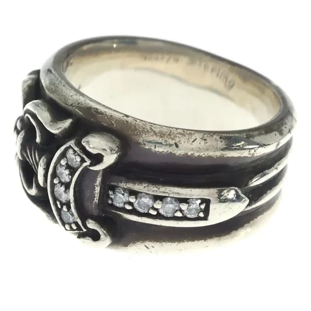 Chrome Hearts Dagger P Dmnd Ring Pave Diamond Silver in Silver from The Reluxe, photo 1 of 1