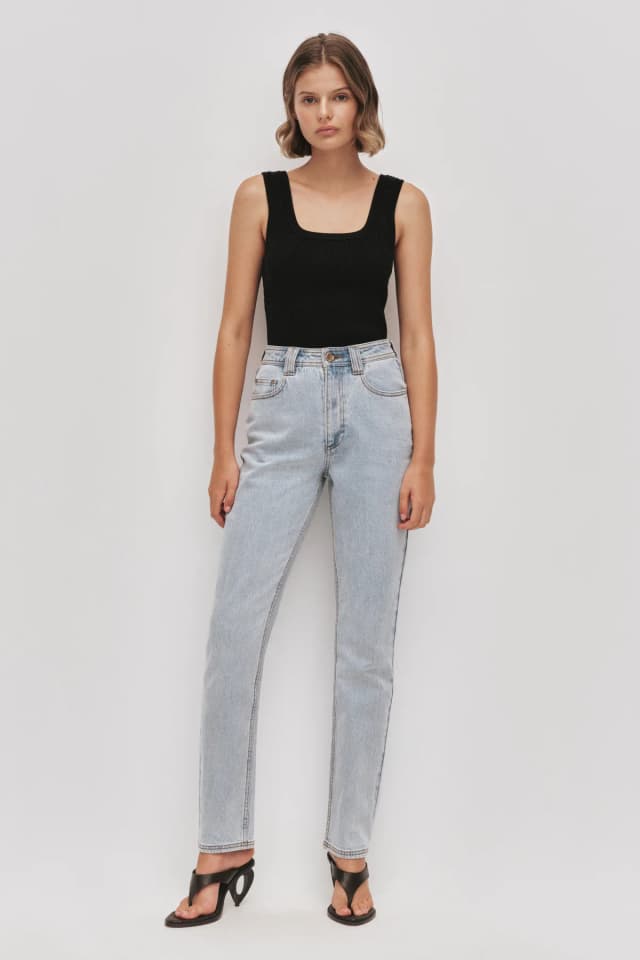 AJE Albany Skinny Jean in LIGHT WASH BLUE, image 1 of 1 from Aje