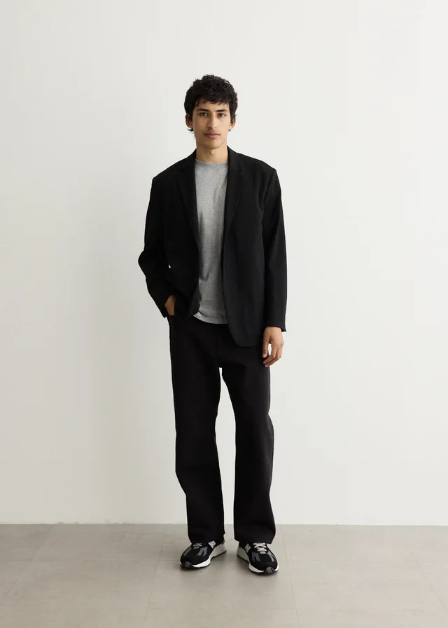 Yaeca CONTEMPO 2-Way Fly-Front Blazer in D.CHARCOAL, image 1 of 1 from Incu