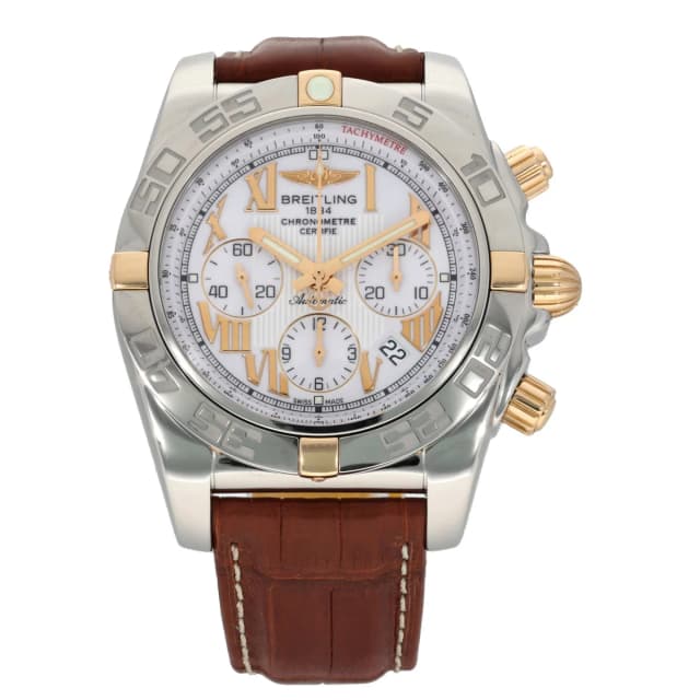 Breitling Chronomat 44 IB0110 44mm Bi-Colour Watch in Leather from H&T, photo 1 of 1