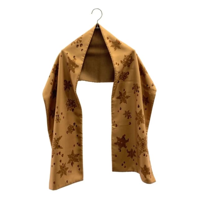 Hermès Snowflake Angora Silk Shawl Muffler Brown Scarf in Brown Silk from The Reluxe, photo 1 of 1