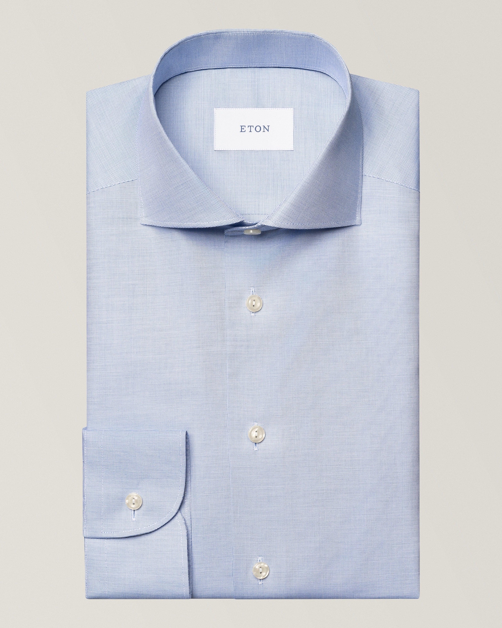 Eton Slim-Fit Signature Oxford Dress Shirt in Blue Cotton & Cotton Blends, image 1 of 1 from Harry Rosen