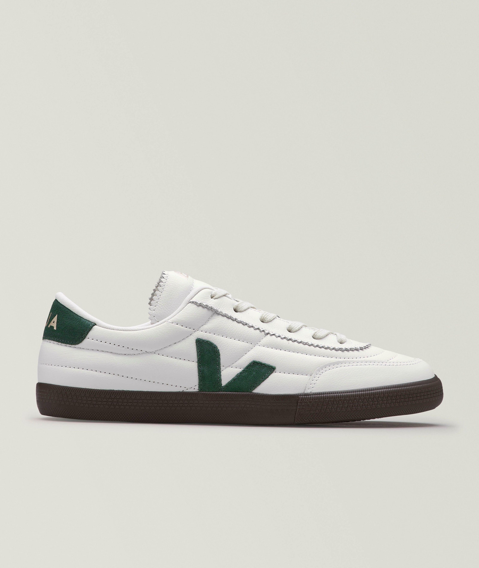 Panenka Suede Logo Leather Sneakers in White, image 1 of 1 from Harry Rosen