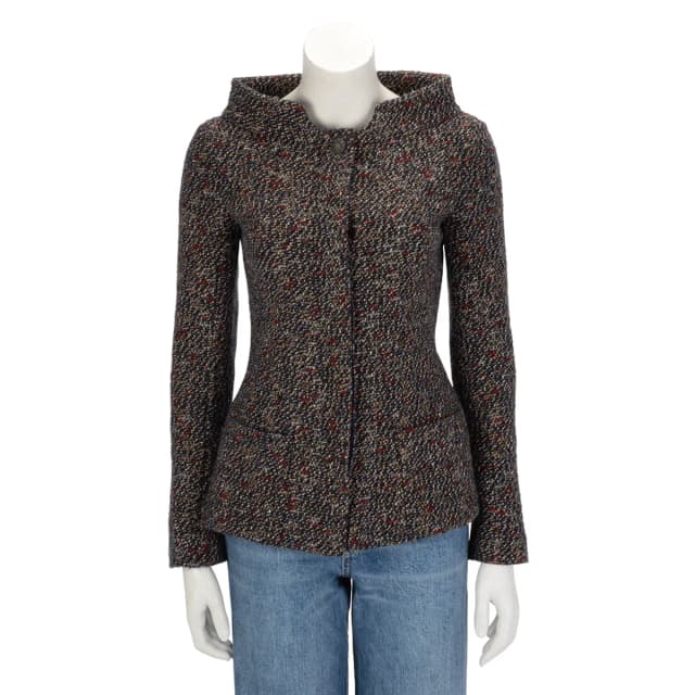 Chanel Fantasy Tweed High Collar Jacket FR 36 in Multi Colour Tweed from Blue Spinach, photo 1 of 1