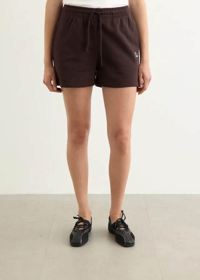 Maison Kitsune Baby Fox Regular Jog Shorts in GANACHE 0423, image 1 of 1 from Incu