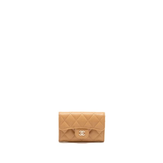 Chanel classic flap card holder caviar dark beige LGHW (microchip) in Beige Caviar leather from EMIER, photo 1 of 1