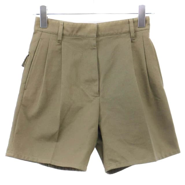 Prada Washed Chino Bermuda Shorts Khaki 36 in Green from The Reluxe, photo 1 of 1