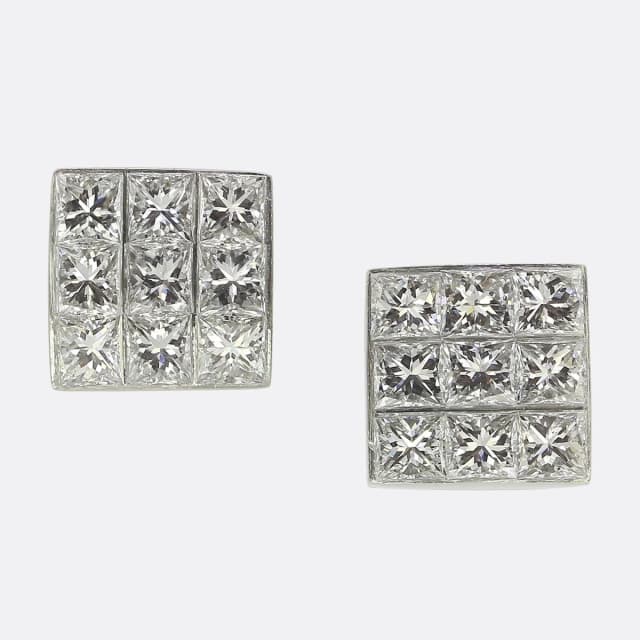 Tiffany & Co. Princess Cut Diamond Stud Earrings from The Vintage Jeweller, photo 1 of 1