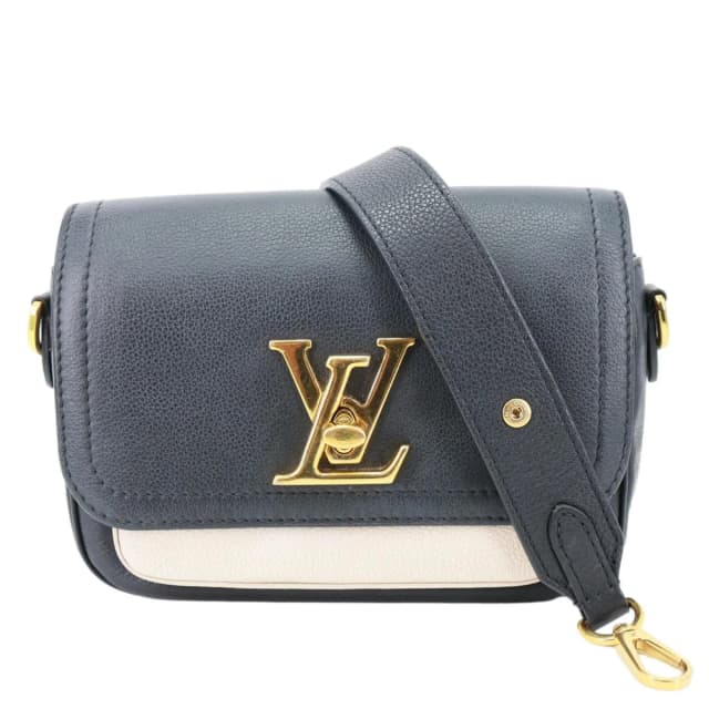 Louis Vuitton Lockme Tender Calfskin Leather Chain Shoulder Bag Black in Black Calfskin from Dallas Designer Handbags, photo 1 of 1