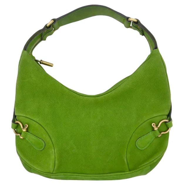 Burberry Green Leather Hobo Shoulder Bag in Green Leather from Clotheshorse Anonymous, photo 1 of 1