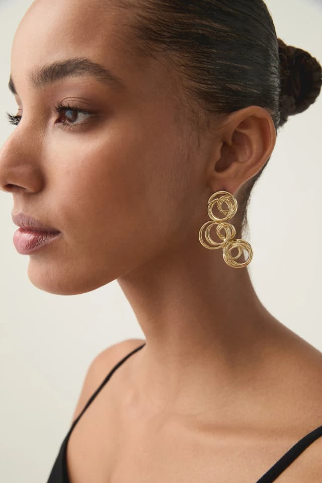 AJE Amenita Coil Earring in GOLD, image 1 of 1 from Aje