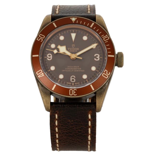 Tudor Black Bay 79250B 43mm Bronze Watch in Black Leather from H&T, photo 1 of 1