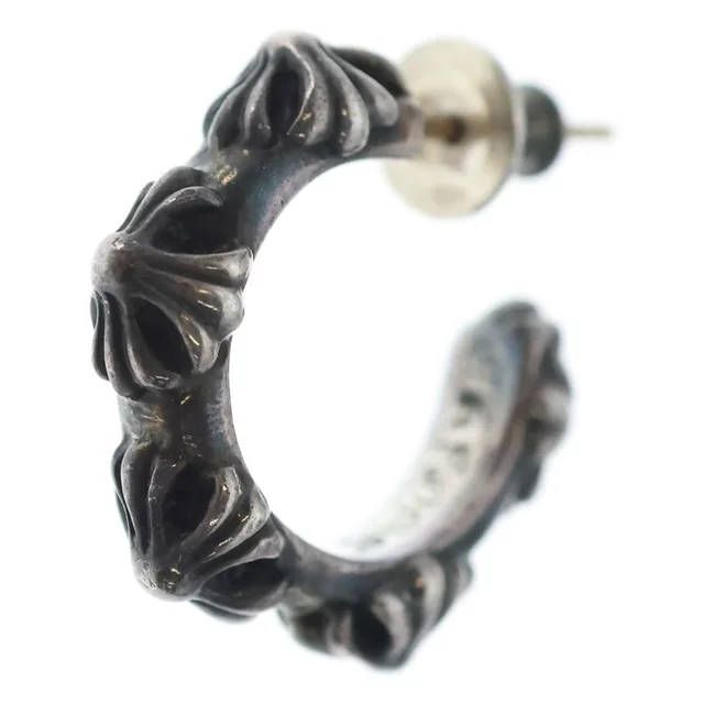 Chrome Hearts Hoop Cross Band Earrings Silver in Silver from The Reluxe, photo 1 of 1