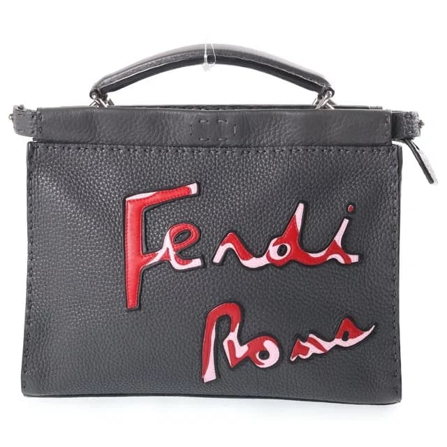 Fendi Peekaboo Mini Fit Front Design Handbag Gray in Grey from The Reluxe, photo 1 of 1