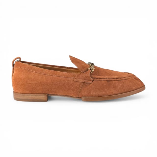 Tod's Cognac Suede T Catena Mocassin Loafers in Brown Suede from Designer Archives, photo 1 of 1