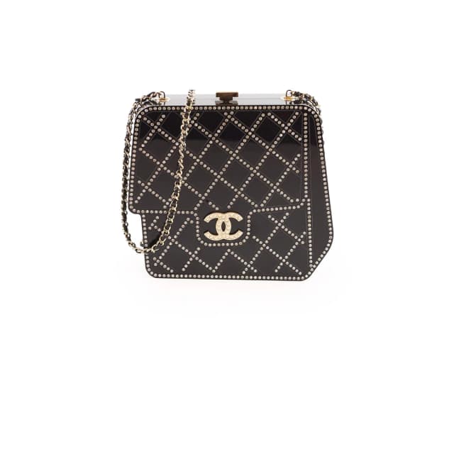 Chanel Runway Resin Crystal Pearl Clutch Black in Black Resin from The Purse Affair, photo 1 of 1