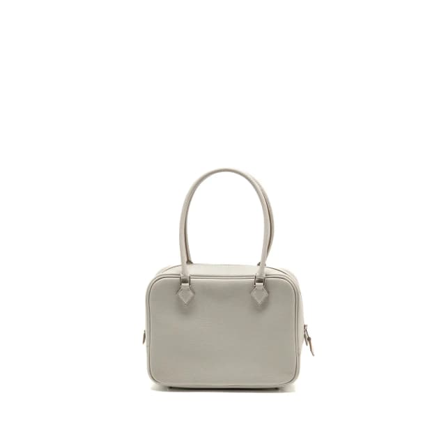 Hermès Plume Mini Chèvre Mysore Gris Perle SHW Stamp G in Grey Goatskin from EMIER, photo 1 of 1